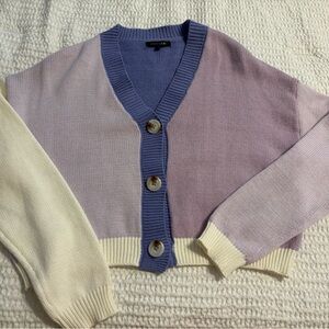 Colorblock Cardigan Sweater